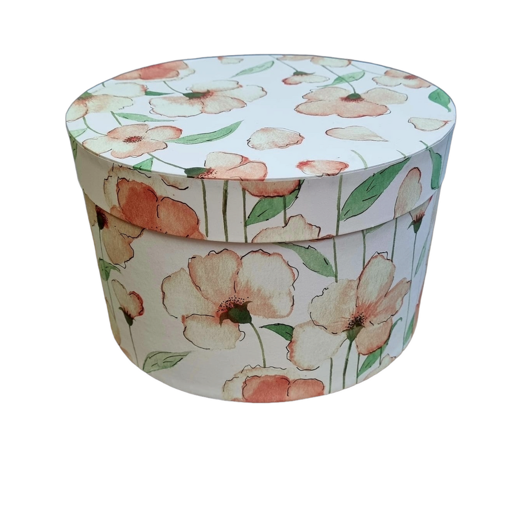 Floral Hat Box Round (Various Designs)