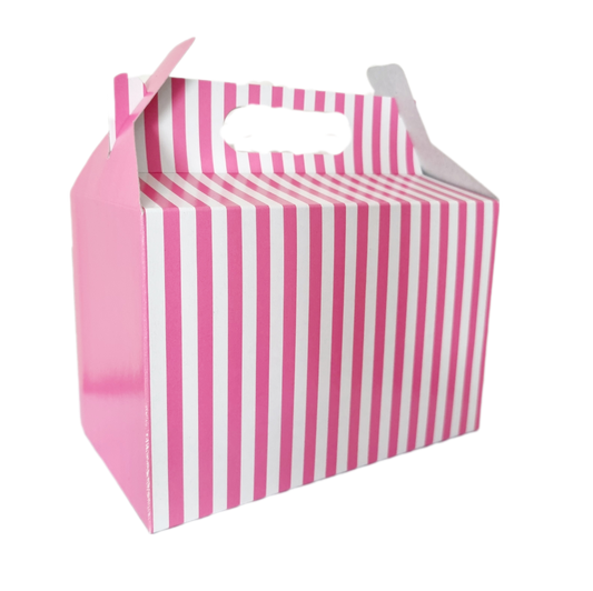 Party Box Various Colours and White Stripes (Packs of 12 or 50)