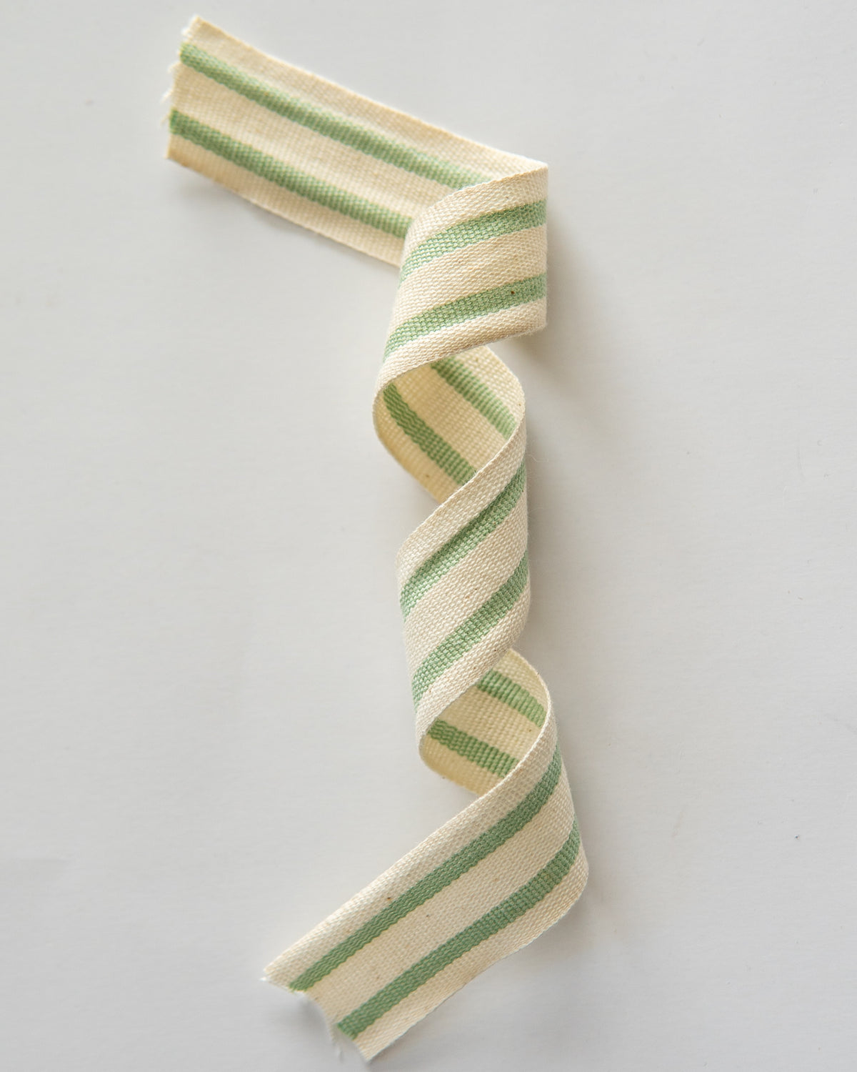 Cotton Fibre with Lime Green Stripes 5 Meter