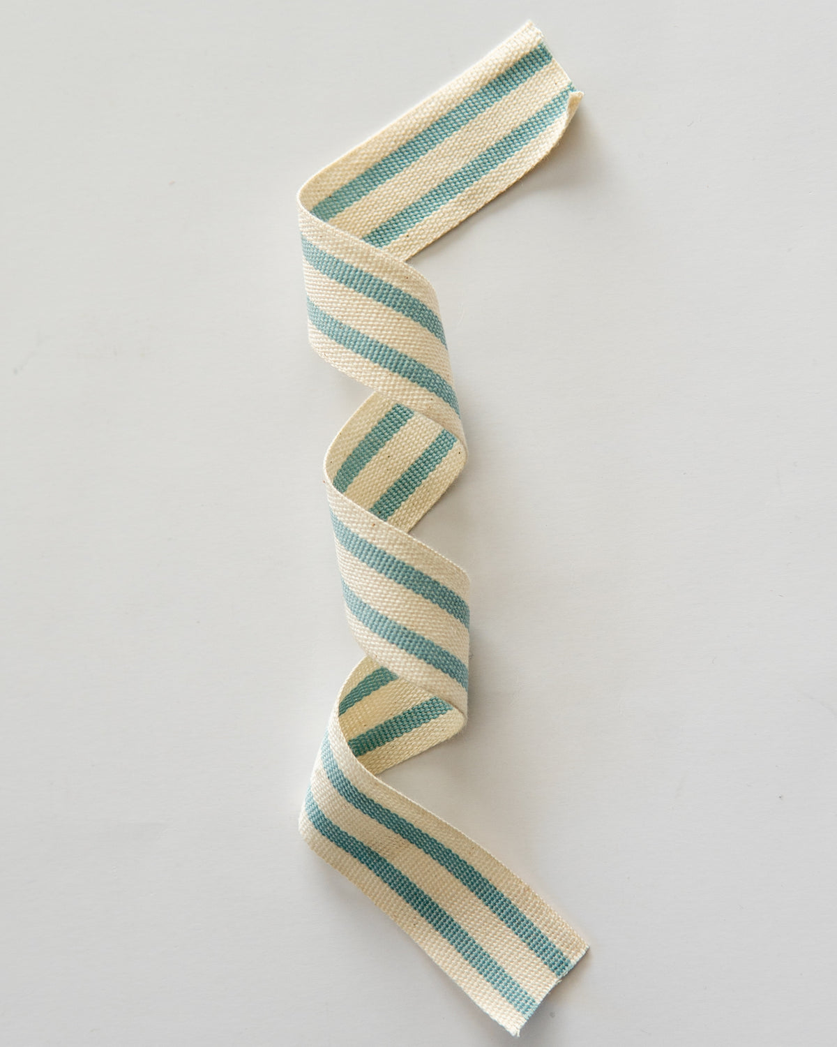Cotton Fibre with Light Blue Stripes 5 Meter