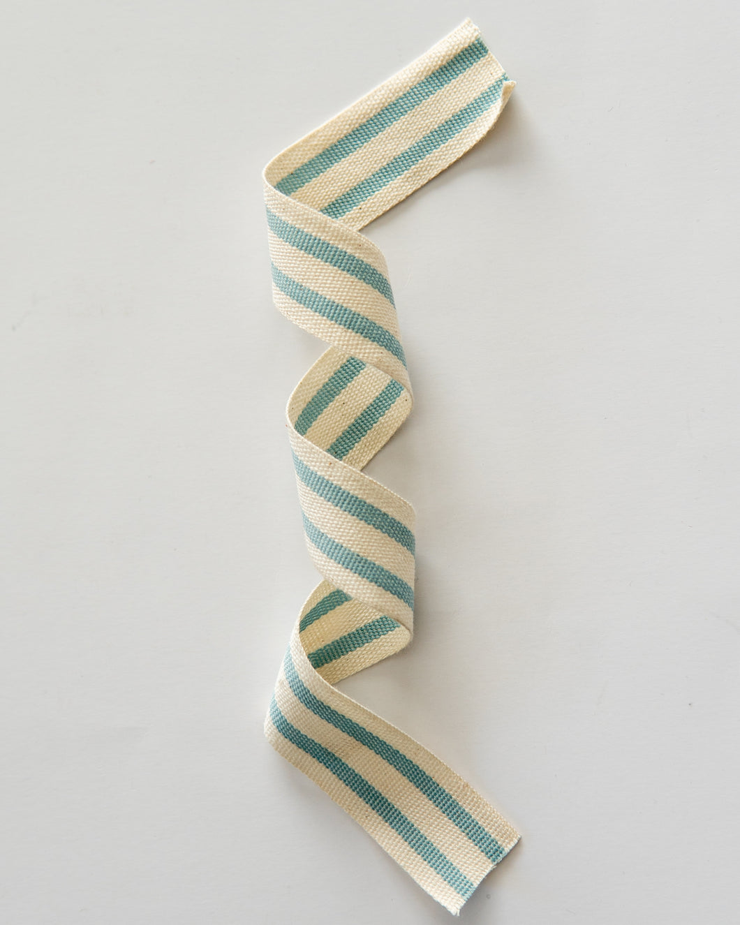 Cotton Fibre with Light Blue Stripes 5 Meter