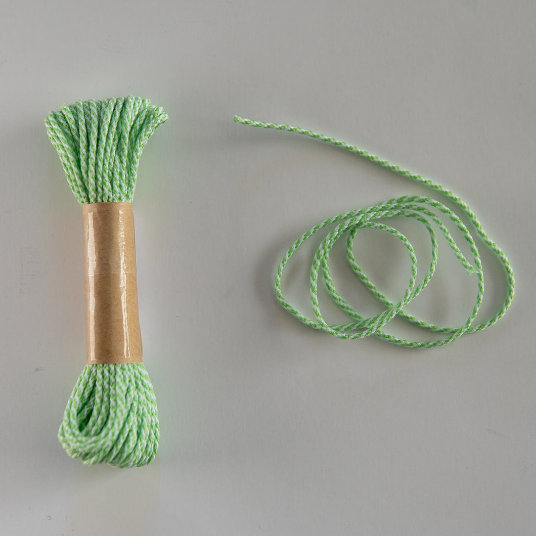 Bakers Twine Lime Green and White