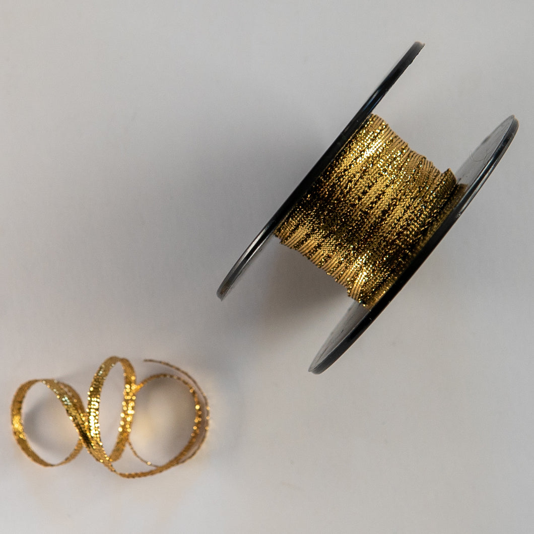Gold Lurex Flat 3mm 50 Meter