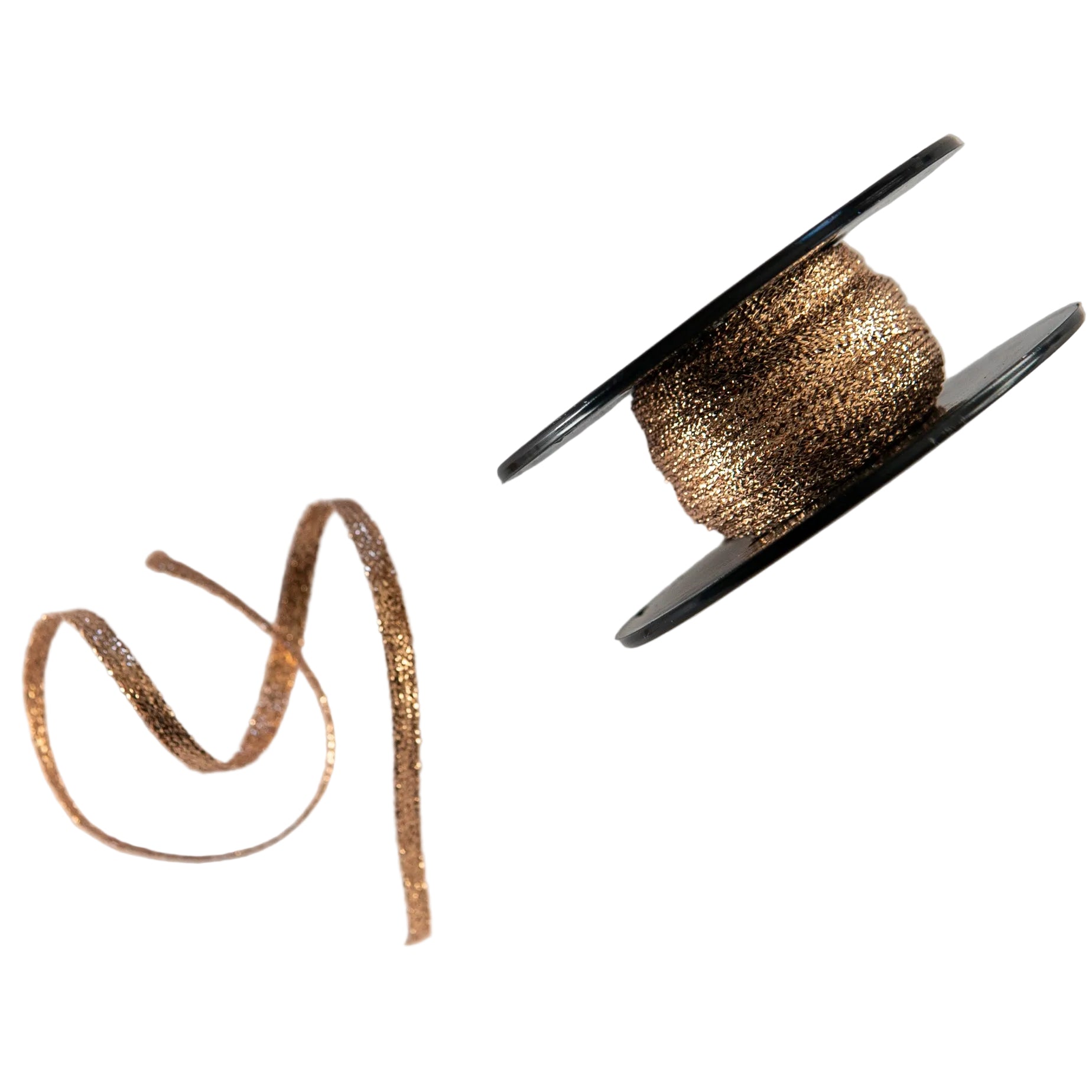 Rose Gold Lurex Flat 3mm 20 Meter