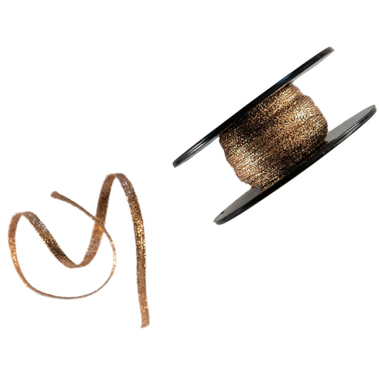 Rose Gold Lurex Flat 3mm 20 Meter