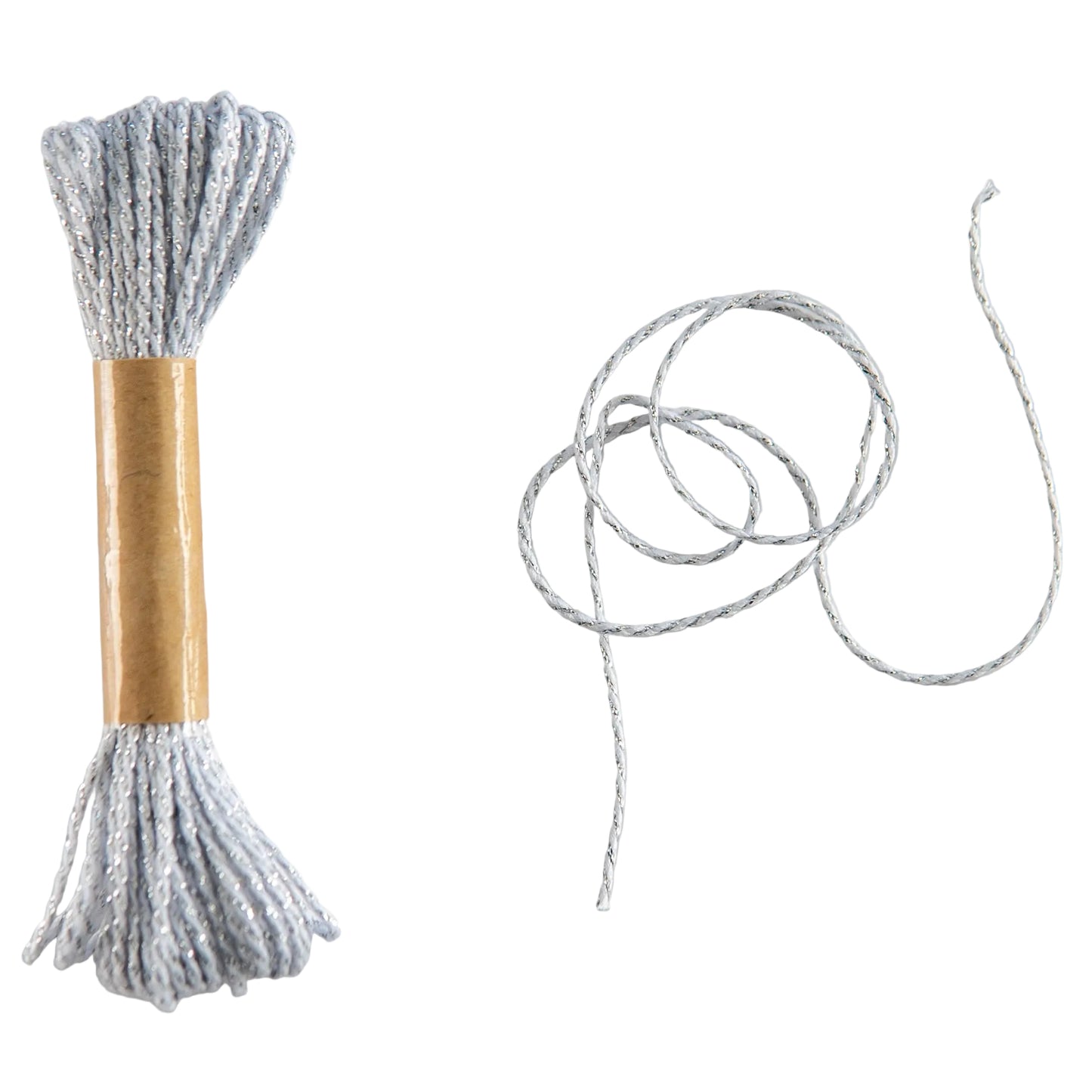 Bakers Twine White with Silver Lurex