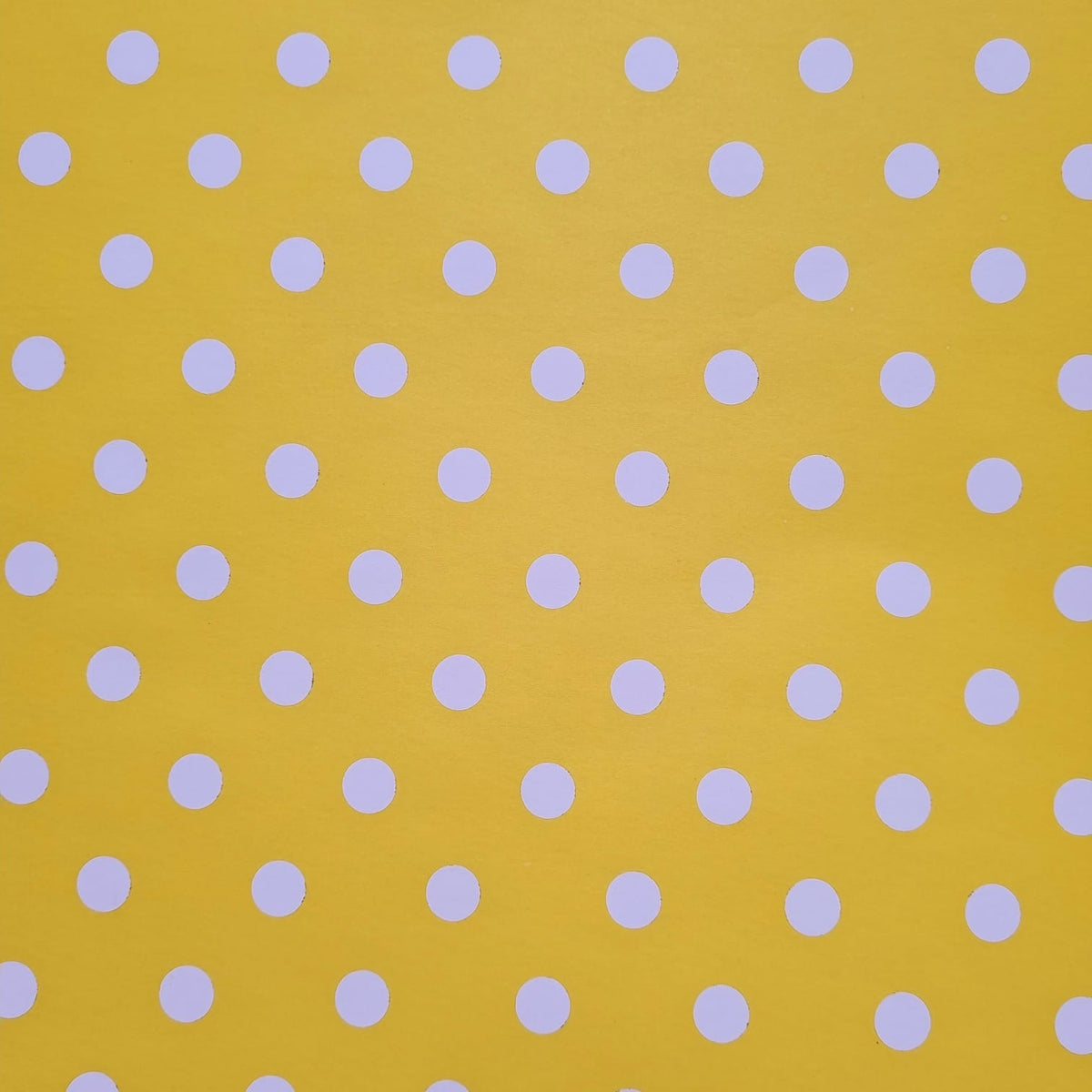 Wrapping Paper Yellow with White Polka Dots (10 Meter Roll)