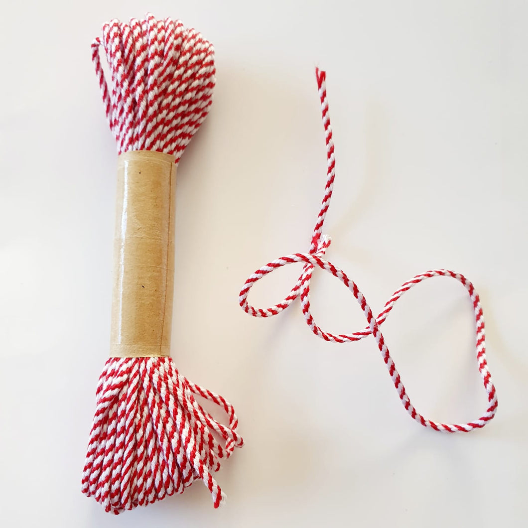 Bakers Twine Red and White